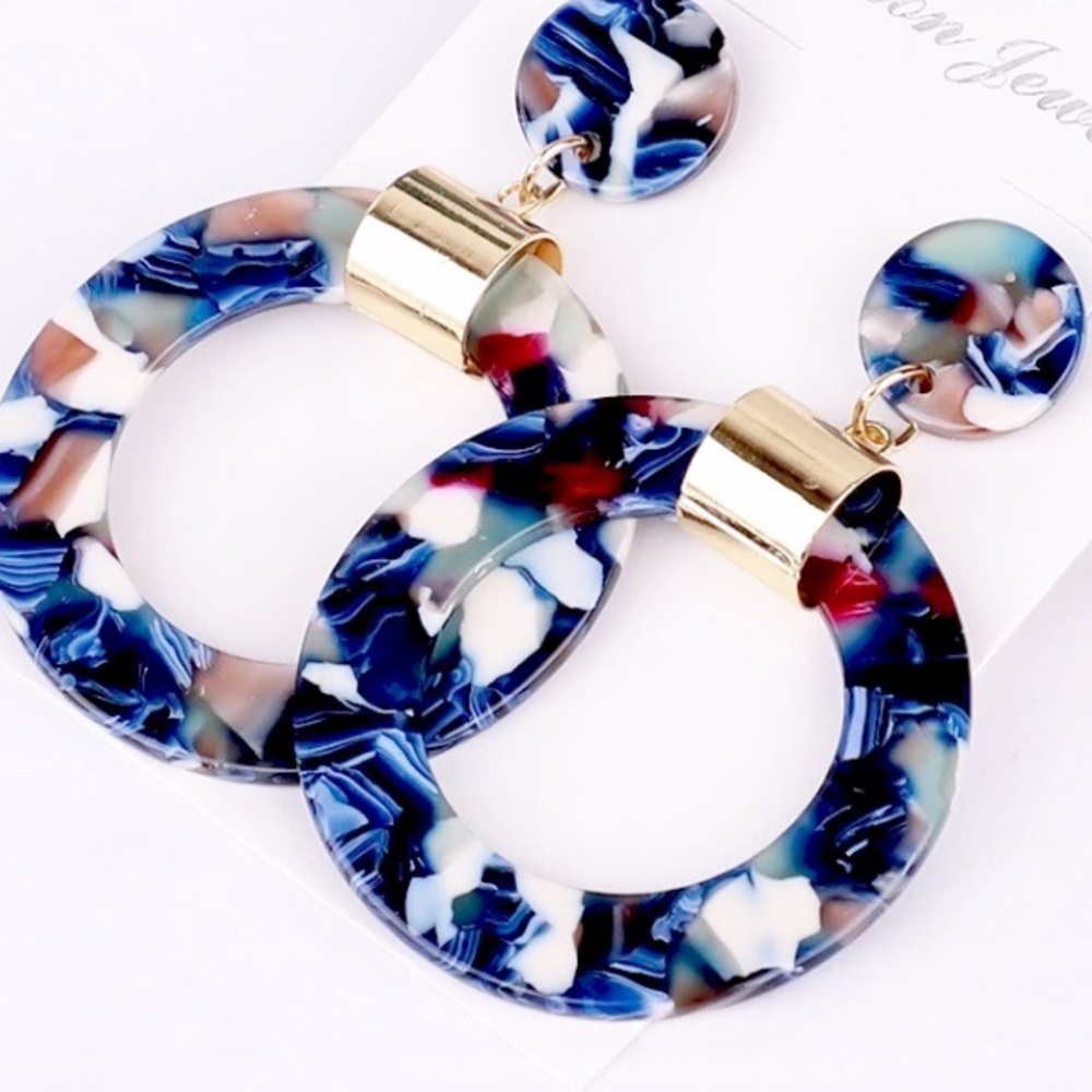 New!! Anthropologie BaubleBar resin earrings